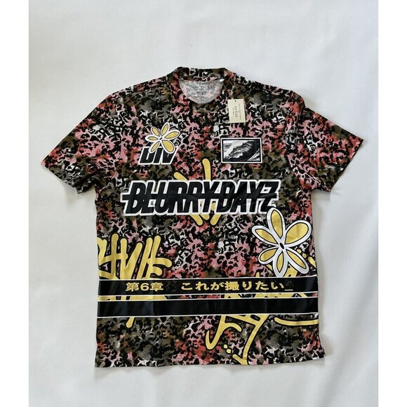 Guess Men’s Stamped Multicolored Short Sleeves T-Shirt Size M - Picture 1 of 7